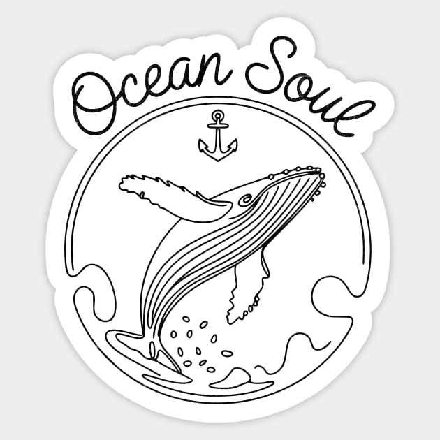 Ocean Soul Light Sticker by Designed By Marty